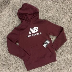 NWT New Balance Burgundy Hoodie with Logo
